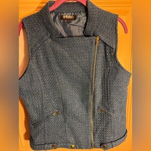 Spirited Women’s Tweed Sparkle Blue Vest